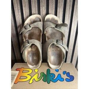 Vintage Birkenstock Birk's Women's Sandals W/ Box - Sz 7 Leather Suede Mink